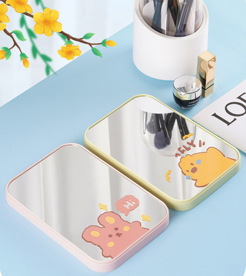 Top Fashion Design Style Standing Table Make Up Small Travel Cosmetic Makeup Desk Mirror