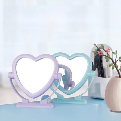 Small Table Top Stand Portable Cosmetic Mirror Individual Carton Packing for Make-Up