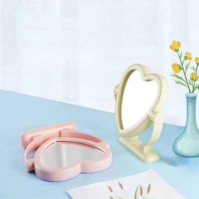 Small Table Top Stand Portable Cosmetic Mirror Individual Carton Packing for Make-Up