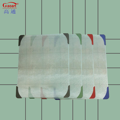 Tempered Glass Cutting Board with Rubber Edged All-Season Kitchen Tool 4pcs Corners