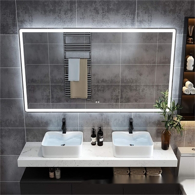 Touch Switch Fashion Round Led Light Wall Full Length Shower Fogless Bedroom Decoration Smart For Bathroom Mirror