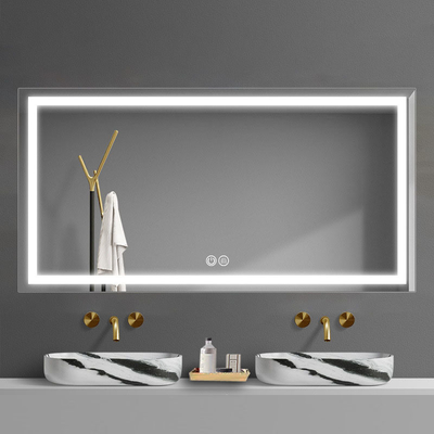 Touch Switch Fashion Round Led Light Wall Full Length Shower Fogless Bedroom Decoration Smart For Bathroom Mirror