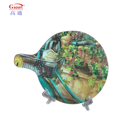Round Tempered Float Glass Chopping Board for Kitchen Serving Tray in Customer Size