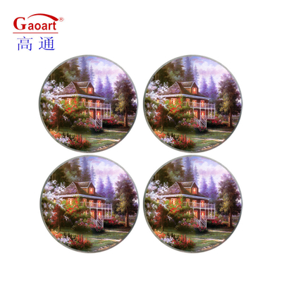 Green Tempered Cutting Board with Handle ALL-Season Table Decoration Accessories Type