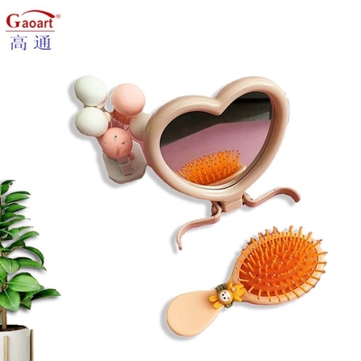 Lady Dressing Heart Shaped Pocket Adjustable Makeup Compact Mini Mirror with Qualit