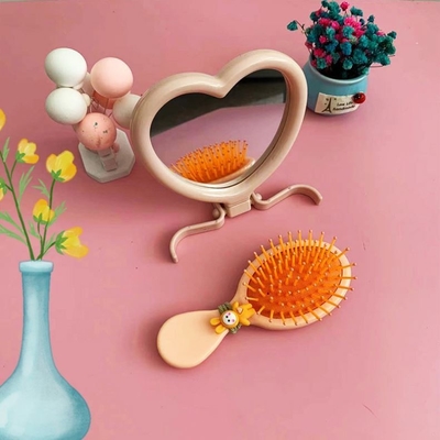 Lady Dressing Heart Shaped Pocket Adjustable Makeup Compact Mini Mirror with Qualit