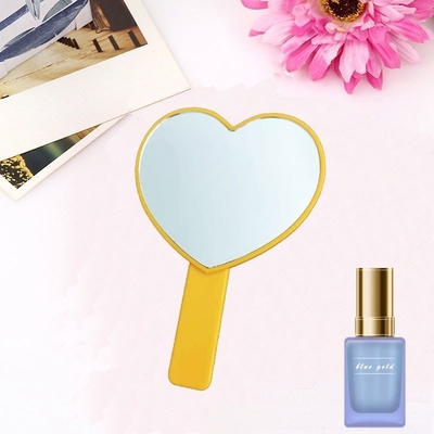 Compact Circle Cosmetic Make Up Petit Miroir Design Style Fashion Plastic Glass Mirror