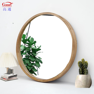 Bathroom Wooden Frame For Mirror Customized Size Wood Antique Round Arch Rustic Home Decor