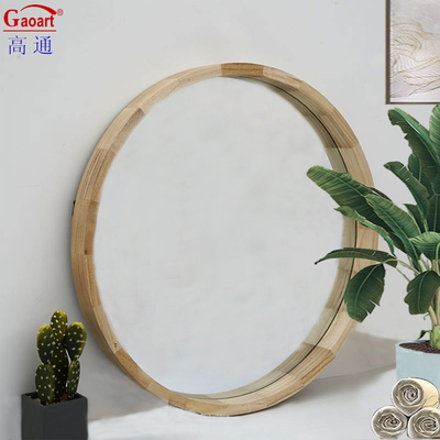 Bathroom Wooden Frame For Mirror Customized Size Wood Antique Round Arch Rustic Home Decor