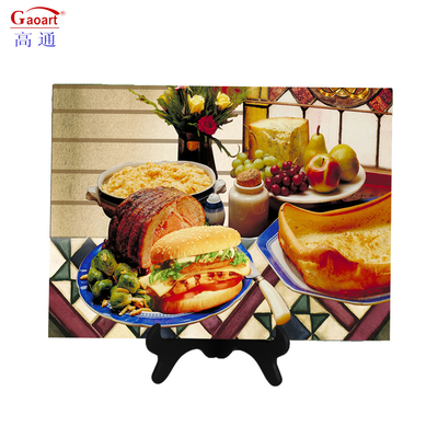 Glam Design Style Transparent Tempered Glass Kitchen Cutting Board for Christmas Cheese