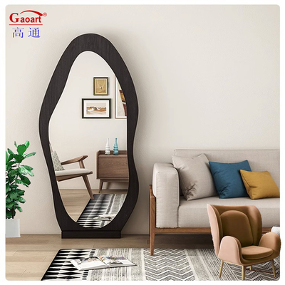 Contemporary Design Style Wooden Framed Full Length Mirror for Rustic Modern Home Decor