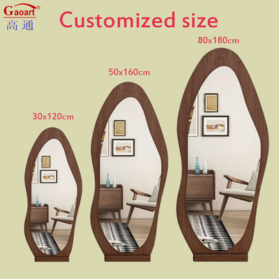 Contemporary Design Style Wooden Framed Full Length Mirror for Rustic Modern Home Decor