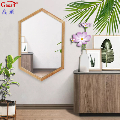Customized Size Wooden Frame Modern Wall Mirror for Home Bathroom Antique Decor
