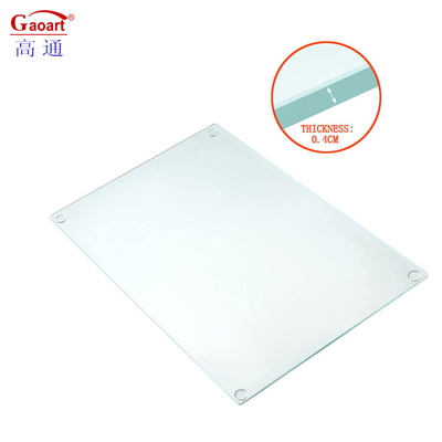 Kitchen Accessories Toughened Square Tempered Glass Cheese Cutting Board for All-Season