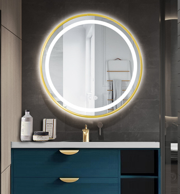 Hotel Salon Wall Smart Touch Screen House Decor LED Round Shape Bathroom Mirror Light