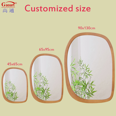 Modern Stylish Full Length Wooden Frame Wall Decor Mirror with Sophisticated Design
