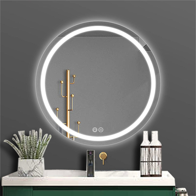Customized Size LED Bathroom Mirror Light for Frameless Wall and Smart Touch Screen