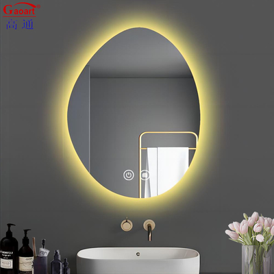 Illuminated Glass Waterproof Bevelled Smart Bathroom Bath Mirror With LED for House Decor