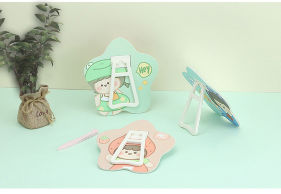 Everyday Design Pocket Adjustable Mini Cosmetic Table with Custom Round Make-Up Mirror