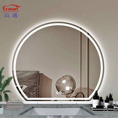 Customized Size Smart Glass Led Salon Touch Screen Bathroom Mirror for LED Wall Light