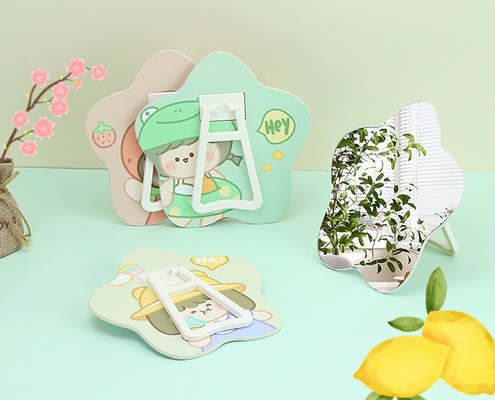 Everyday Design Pocket Adjustable Mini Cosmetic Table with Custom Round Make-Up Mirror