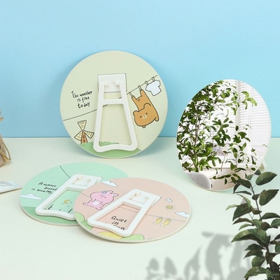 Top Fashion Makeup Mini Petit Miroir Cute Make Up Light Portable Vanity for Everyday