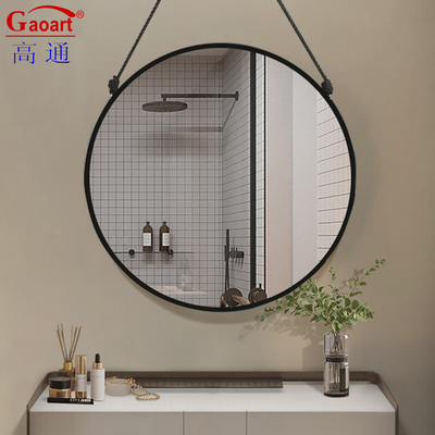 Customized Size Antique Gold Vintage Bathroom Round House Decor Plastic Frame Mirror