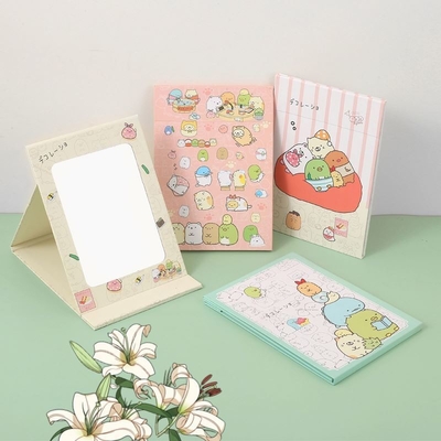 Custom Pocket Small Cosmetic Table Heart Shaped Mirror Packing method OPP bag Make-Up