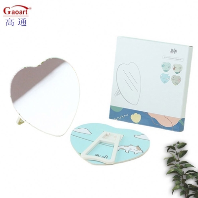 Efficiently Apply Makeup Anywhere with Our Coated Paper Plastic Glass Cosmetic Mirror