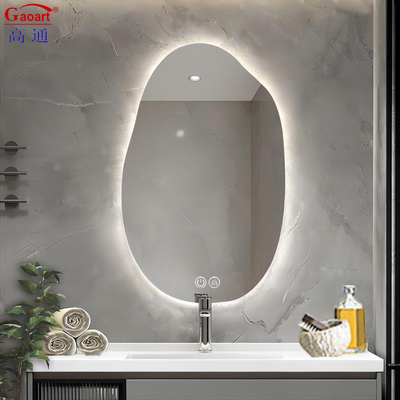 Smart Led Touch Switch Bathroom Mirror with Antifog Function and Modern Glass Mirror