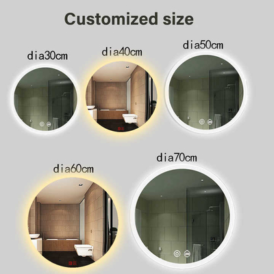 Smart Led Touch Switch Bathroom Mirror with Antifog Function and Modern Glass Mirror