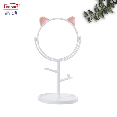 Small Circle Plastic and Glass Mirror for Everyday Top Fashion Adjustable Make Up