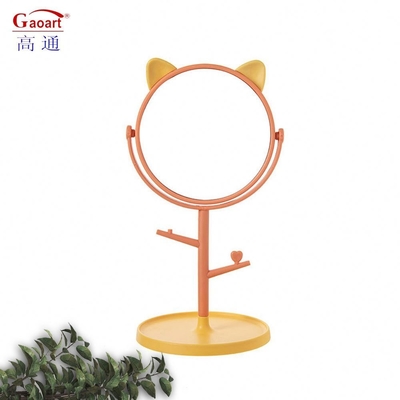 Small Circle Plastic and Glass Mirror for Everyday Top Fashion Adjustable Make Up
