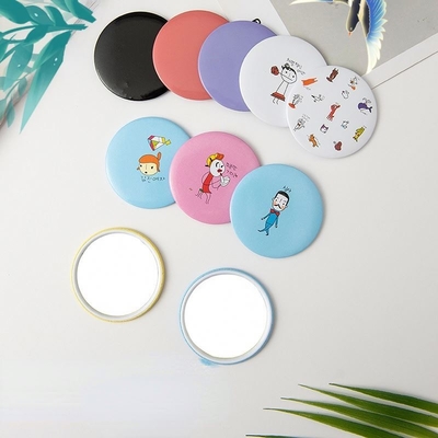 Portable Vanity Cosmetic Mirror Small Round Compact Light for Every Day