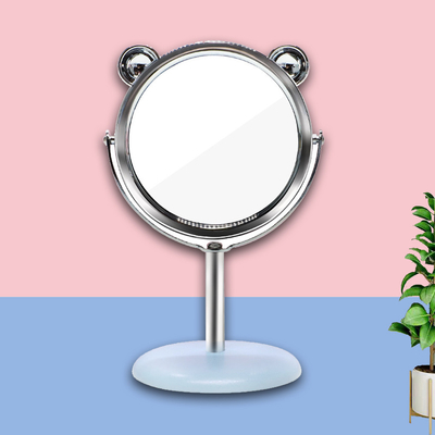 Small Travel Cosmetic Desktop Table Make Up Top Standing Mirror with Custom Packing