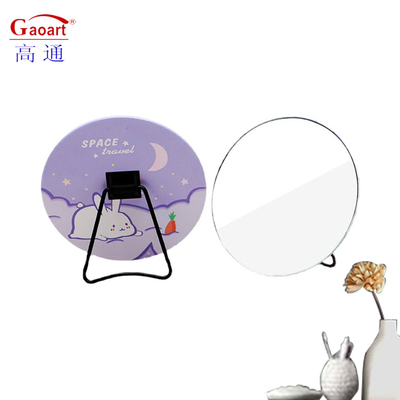 Portable Morden Style Cosmetic Table Desktop Make Up Top Standing Travel Cute Make-Up Small Makeup Desk Mirror