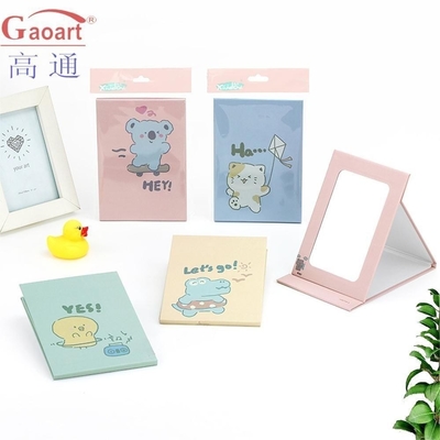 Extra Logo Vanity Travel Cosmetic Heart Shaped Makeup Mirror with Coated Paper