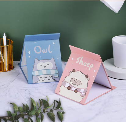 Foldable Vanity Make Up Cute Heart Shaped Cosmetic Makeup Small With Extra LOGO Yes Mirror