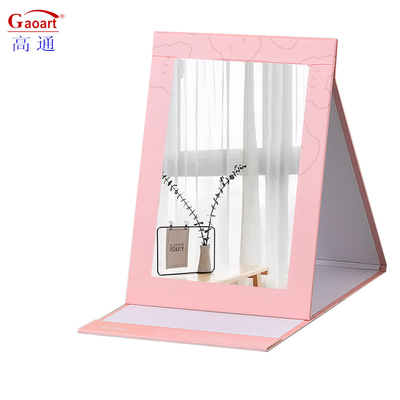 Foldable Heart Shaped Makeup Travel Vanity Mirror Paper Bag Packing for Easy Cosmetic