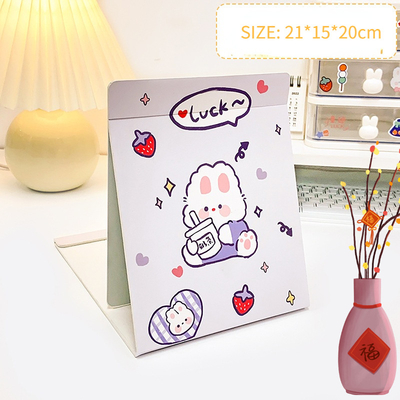 Every Day Fashion Foldable Heart-Shaped Travel Makeup Vanity with Small Logo Mirror