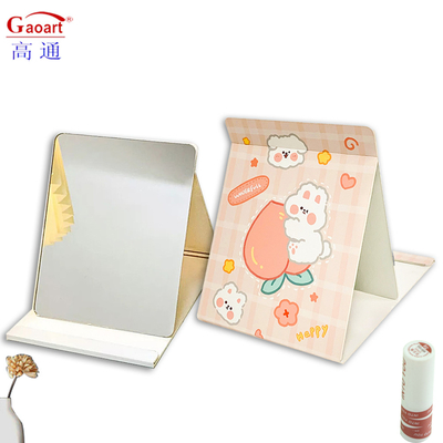 Extra LOGO Yes Heart Shaped Folding Travel Cosmetic House Decor Small Logo Mirror