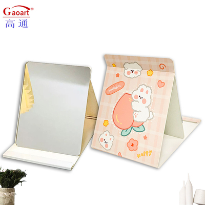 Extra LOGO Yes Cute Heart Shaped Foldable Makeup Mirror for Travel and Cosmetic