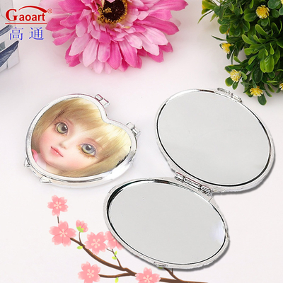 Every day Fashion Design Style Small Folding Heart Shaped Cosmetic Fold Vanity Mirror