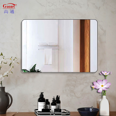 Oval Bathroom Framed Wall Art Modern Hanging Large Aluminum Sticker Gold Frame Mirror