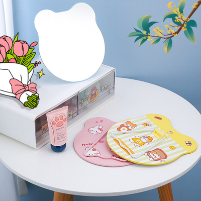 Customizable Lighted Pocket Mirror for Little Lady's Dressing and Makeup Touch-Ups