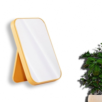 Portable Mini Circle Lady Leather Petit Miroir Wall Hanging With Logo Small Square Mirror Fashion Design