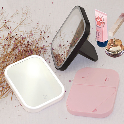 Adjustable LED Lighted Makeup Mirror for Compact and Convenient Home Vanity