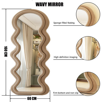MDF Glass Mirror Customized Frame Width Dressing Room Hotel Art Deco Wall Mount Personalized Long Mirror