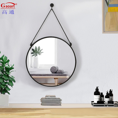 Round House Decor Plastic Frame Mirror for Bathroom Decorative Vintage Antique Style