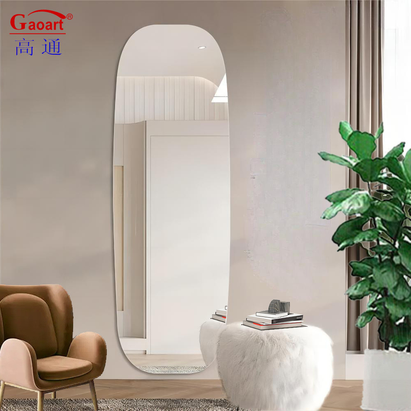 Gold Decorative Glass Modern Magic Make Up Beauty Bath Unbreakable Home Decor Wall Mirror